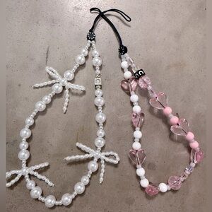 Caestify bow charm and heart charm